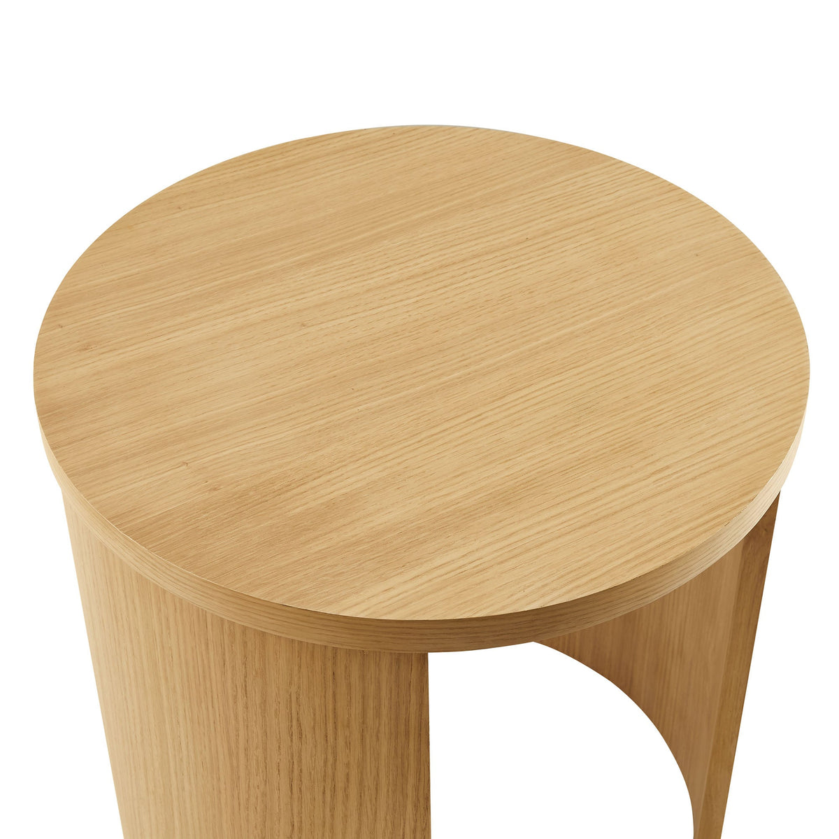 Aspect Oak Round Wood End Table