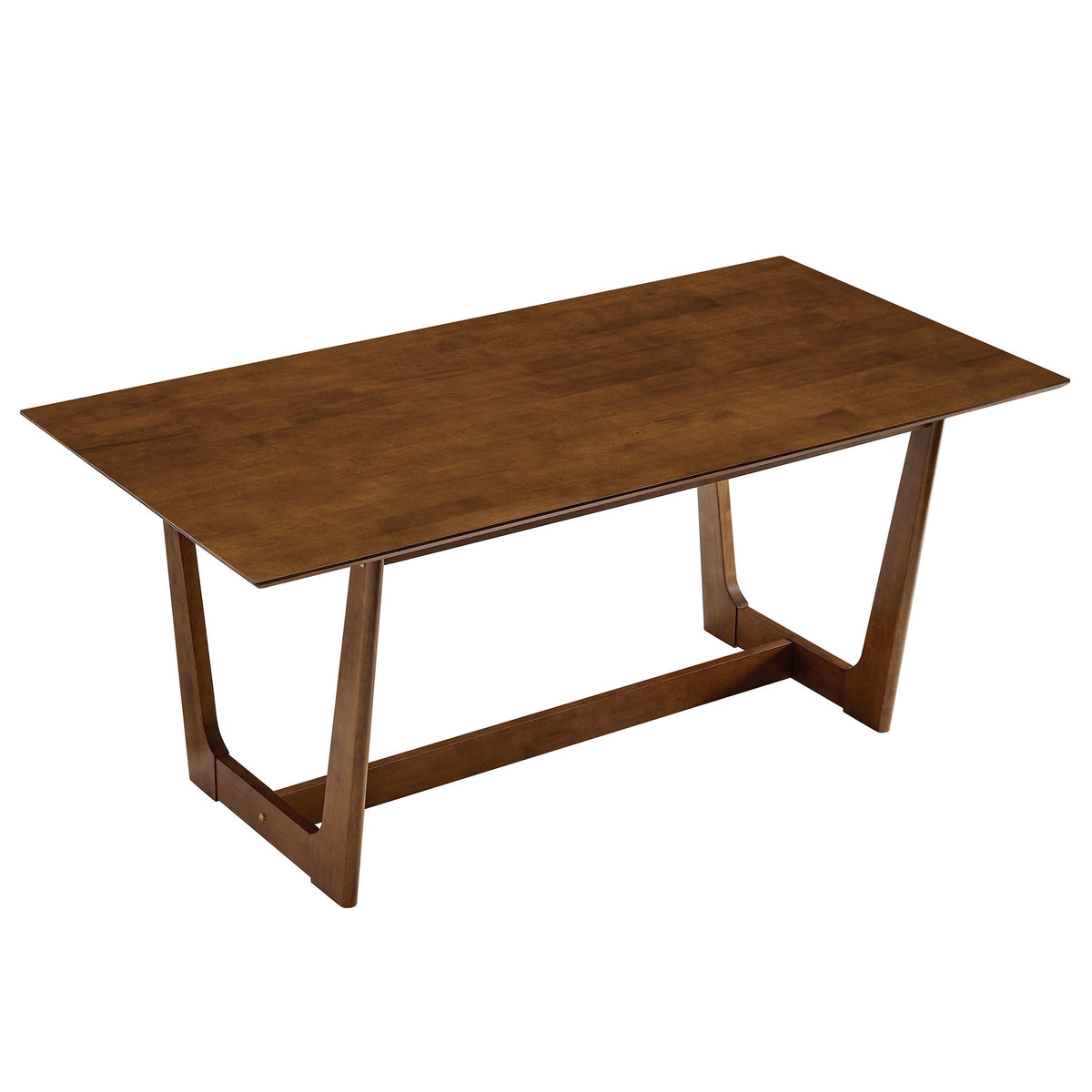 Solara Walnut 71" Rectangle Wood Dining Table