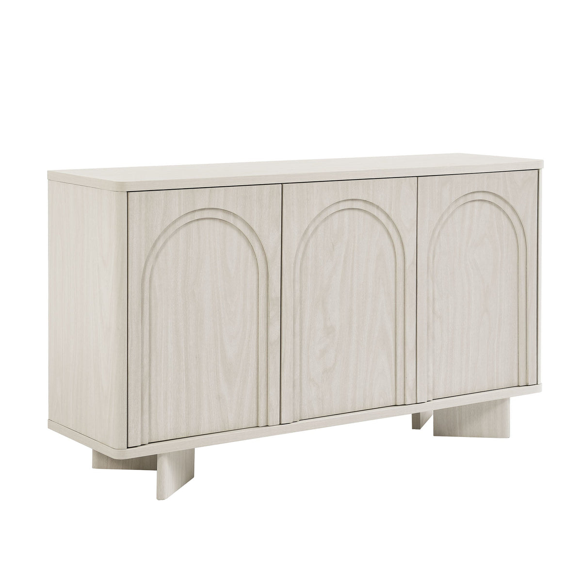 Flux White Wash Arched 3-Door Sideboard
