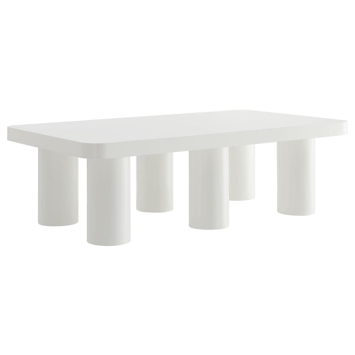 Cleo White 54" Rectangular Coffee Table