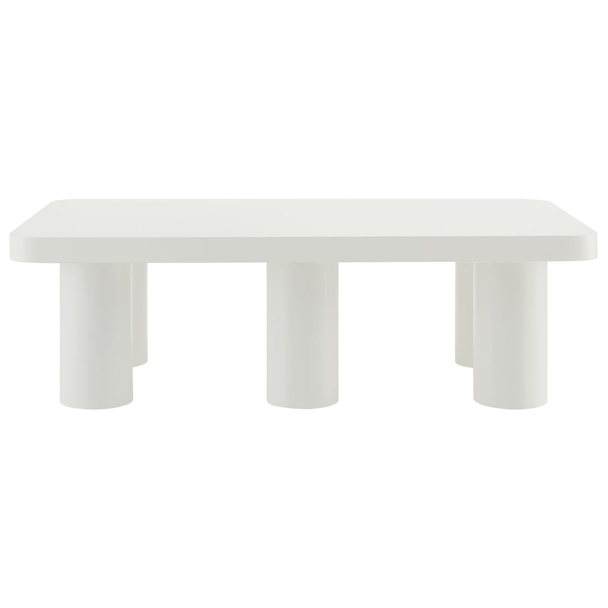 Cleo White 54" Rectangular Coffee Table