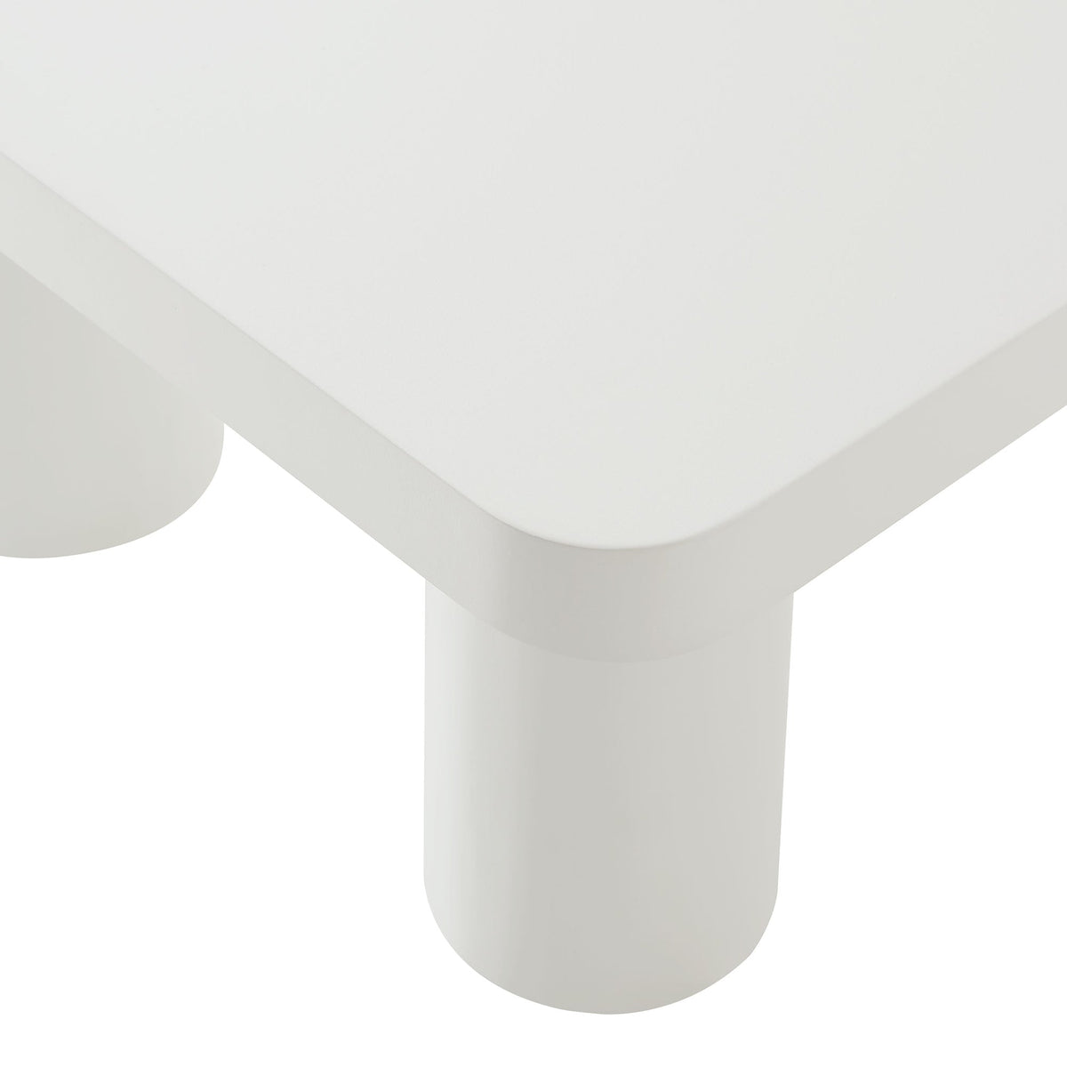 Cleo White 54" Rectangular Coffee Table