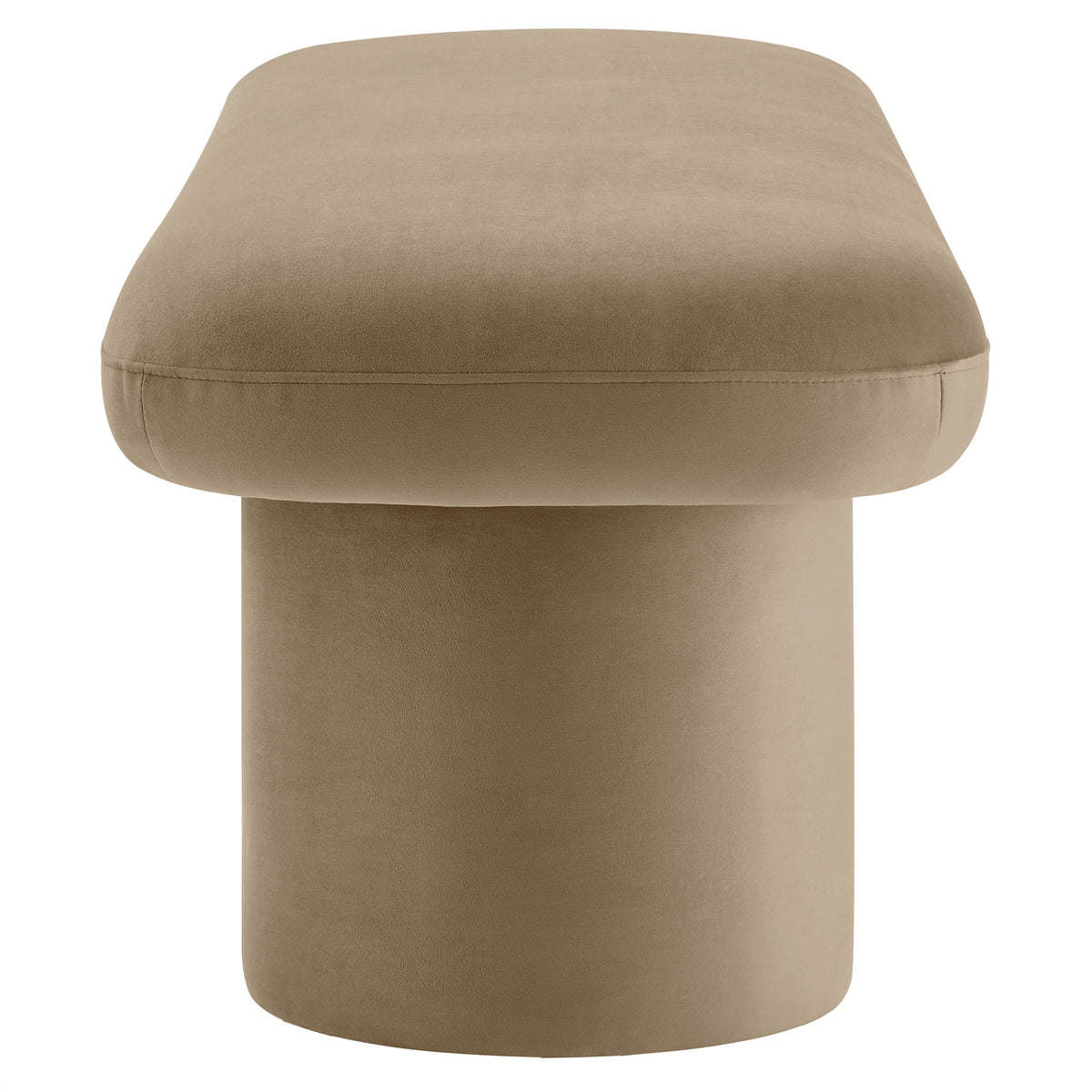 Orla Taupe Performance Velvet Bench - Ornate Home