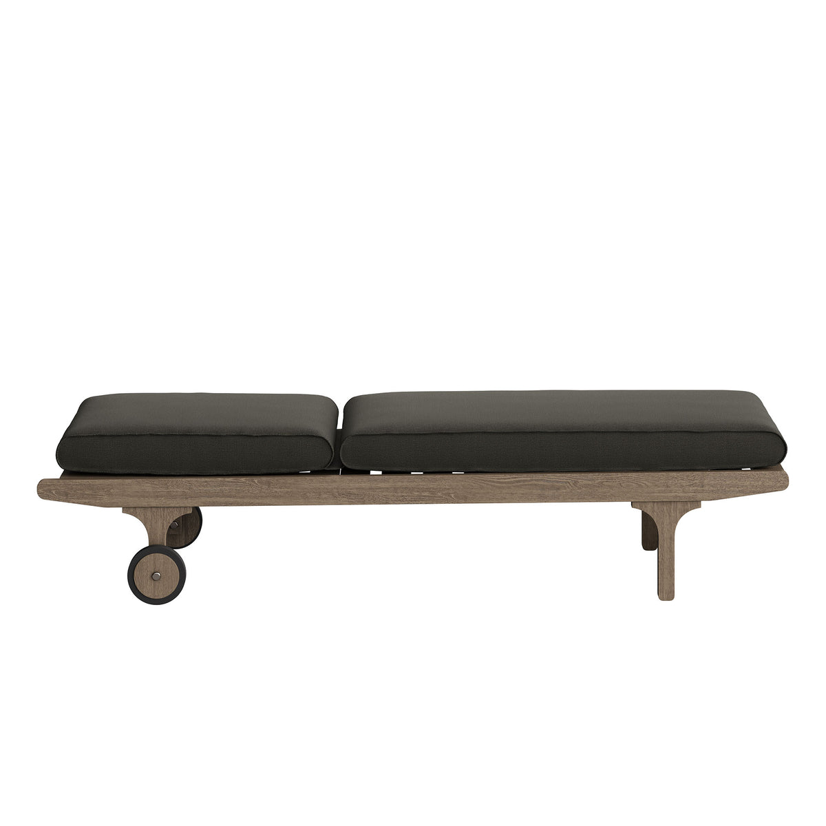 Saratoga Weathered Gray Flint Outdoor Patio Teak Chaise Lounge Chair