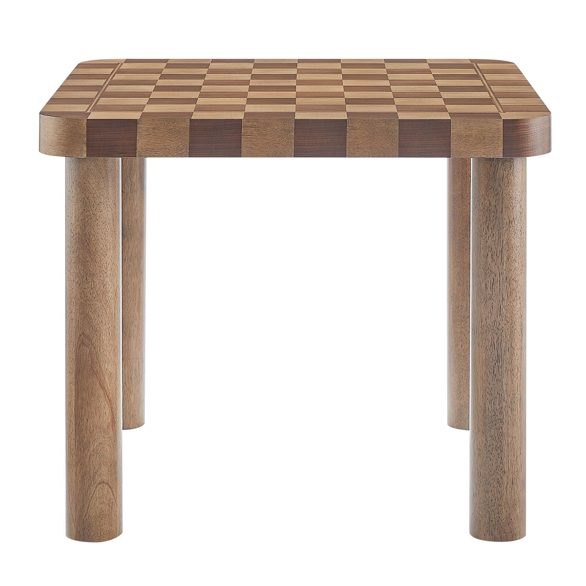 Oscar Walnut/Dark Walnut 36 Inch Square Checkered Dining Table