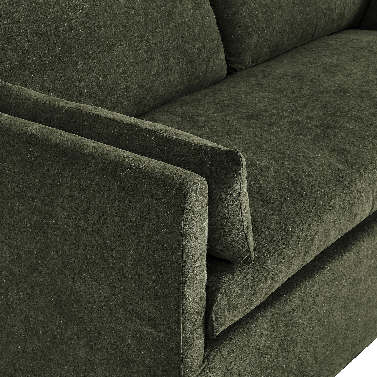 Wellfleet Sage Slipcovered Linen-Blend Loveseat