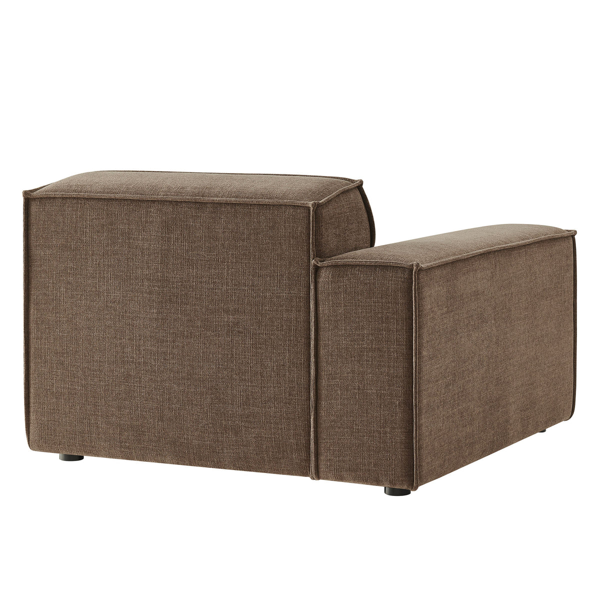 Restore Mocha Performance Fabric Upholstered Left-Facing Modular Lounge Chair