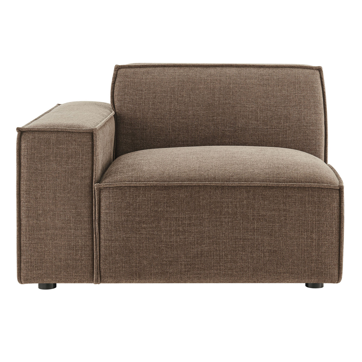 Restore Mocha Performance Fabric Upholstered Left-Facing Modular Lounge Chair