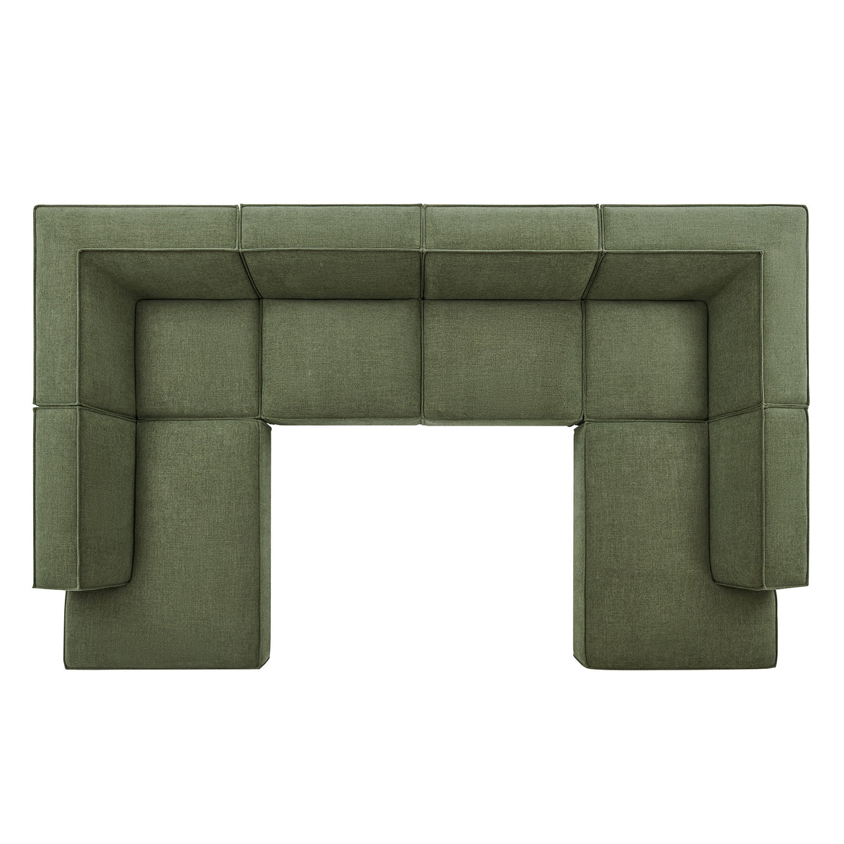 Restore Foliage 6-Piece Performance Fabric Upholstered U-Shaped Sectional Sofa
