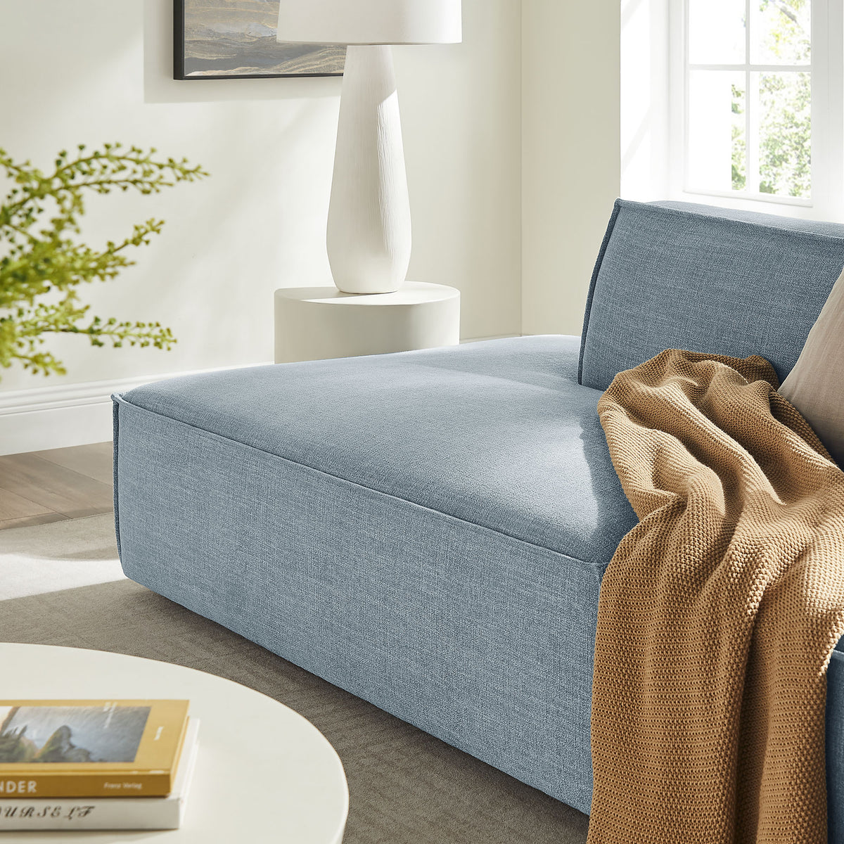 Restore Sky 2-Piece Performance Fabric Upholstered Modular Loveseat - 40.5x112"
