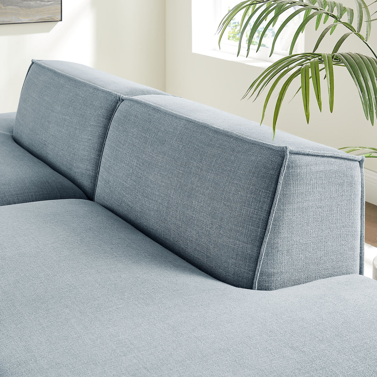 Restore Sky 2-Piece Performance Fabric Upholstered Modular Loveseat - 40.5x112"