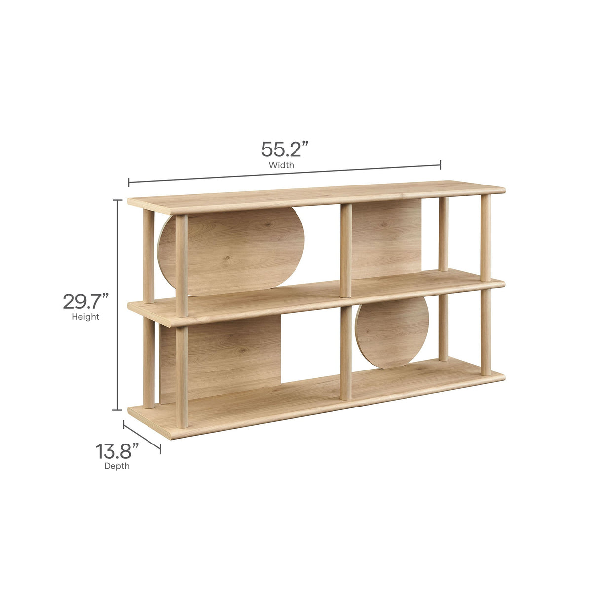 Zadie Light Oak 55 Inch Console Table
