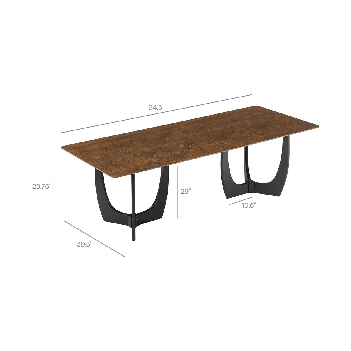 Wrenly Walnut 94" Dining Table