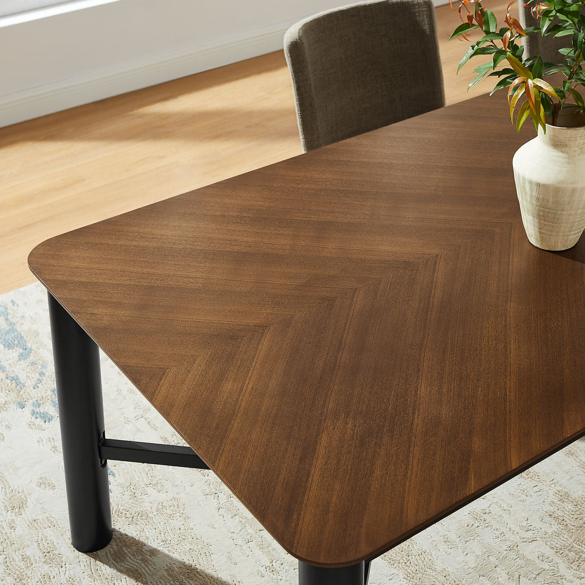 Ashlan Walnut 110" Rectangle Dining Table
