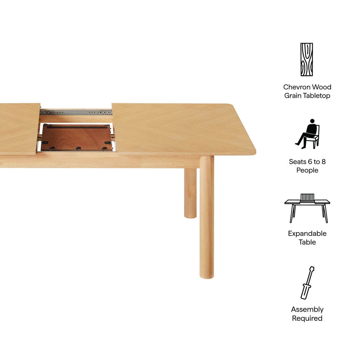 Alba Oak Extendable Dining Table