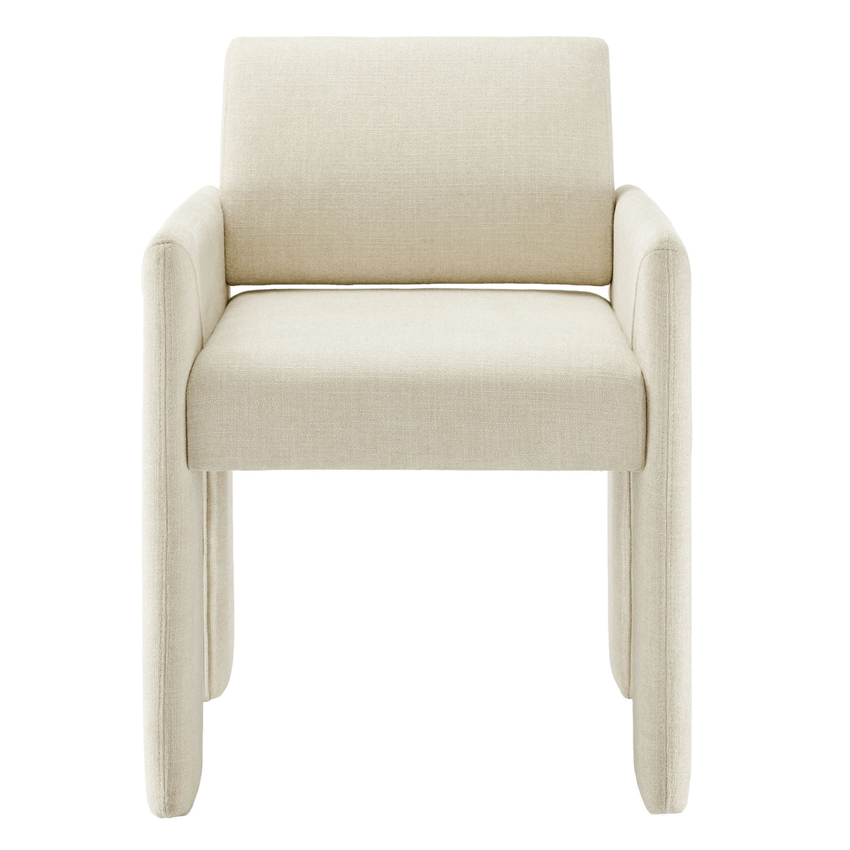 Daven Ecru Fabric Upholstered Dining Chair