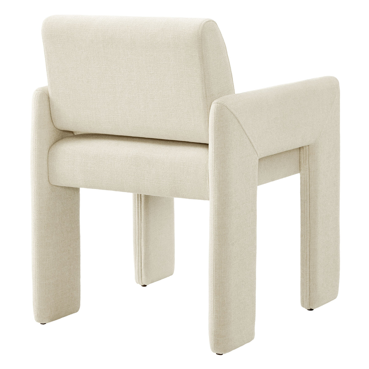 Daven Ecru Fabric Upholstered Dining Chair