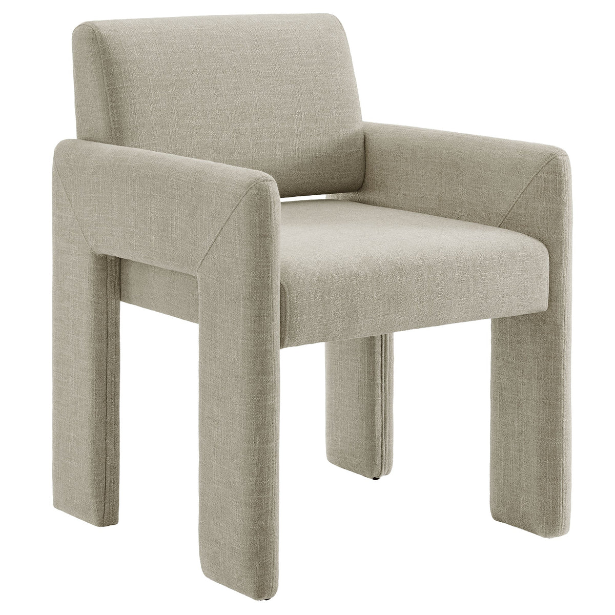 Daven Linen Fabric Upholstered Dining Chair