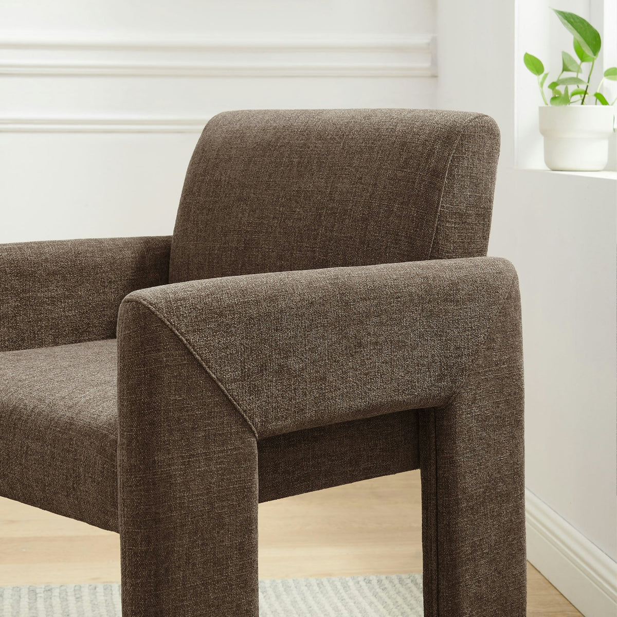 Daven Mocha Fabric Upholstered Dining Chair