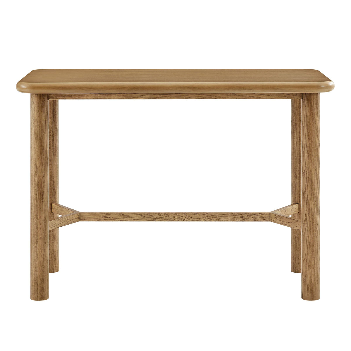 Alvia Weathered Rectangular 60" Oak Wood Bar Table