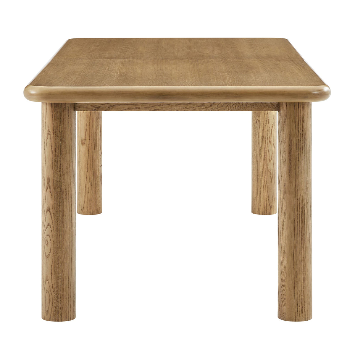 Alvia Weathered 86"-105" Extendable Rectangular Oak Wood Dining Table