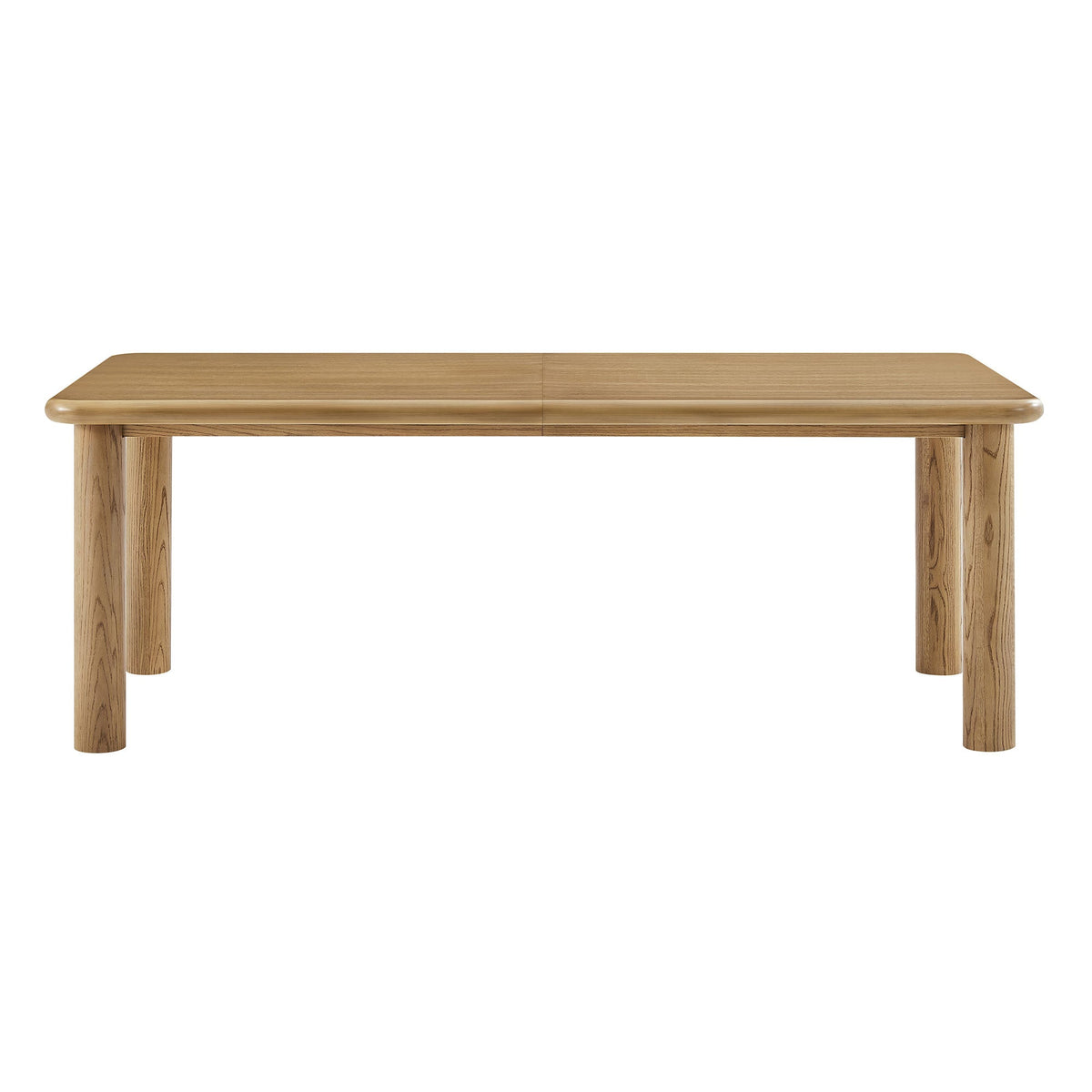 Alvia Weathered 86"-105" Extendable Rectangular Oak Wood Dining Table