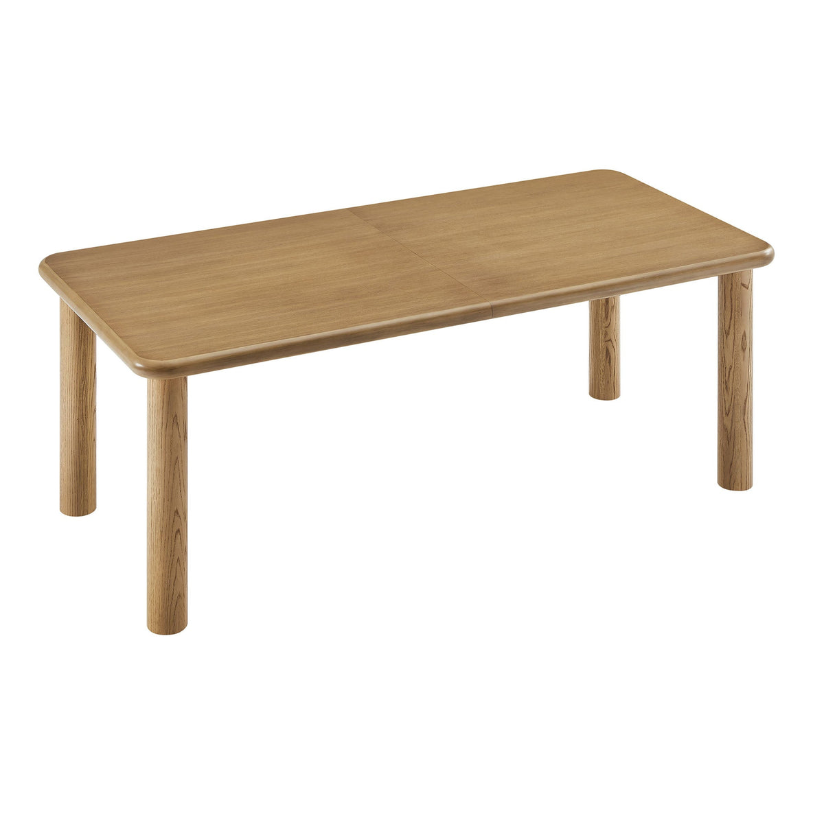 Alvia Weathered 86"-105" Extendable Rectangular Oak Wood Dining Table