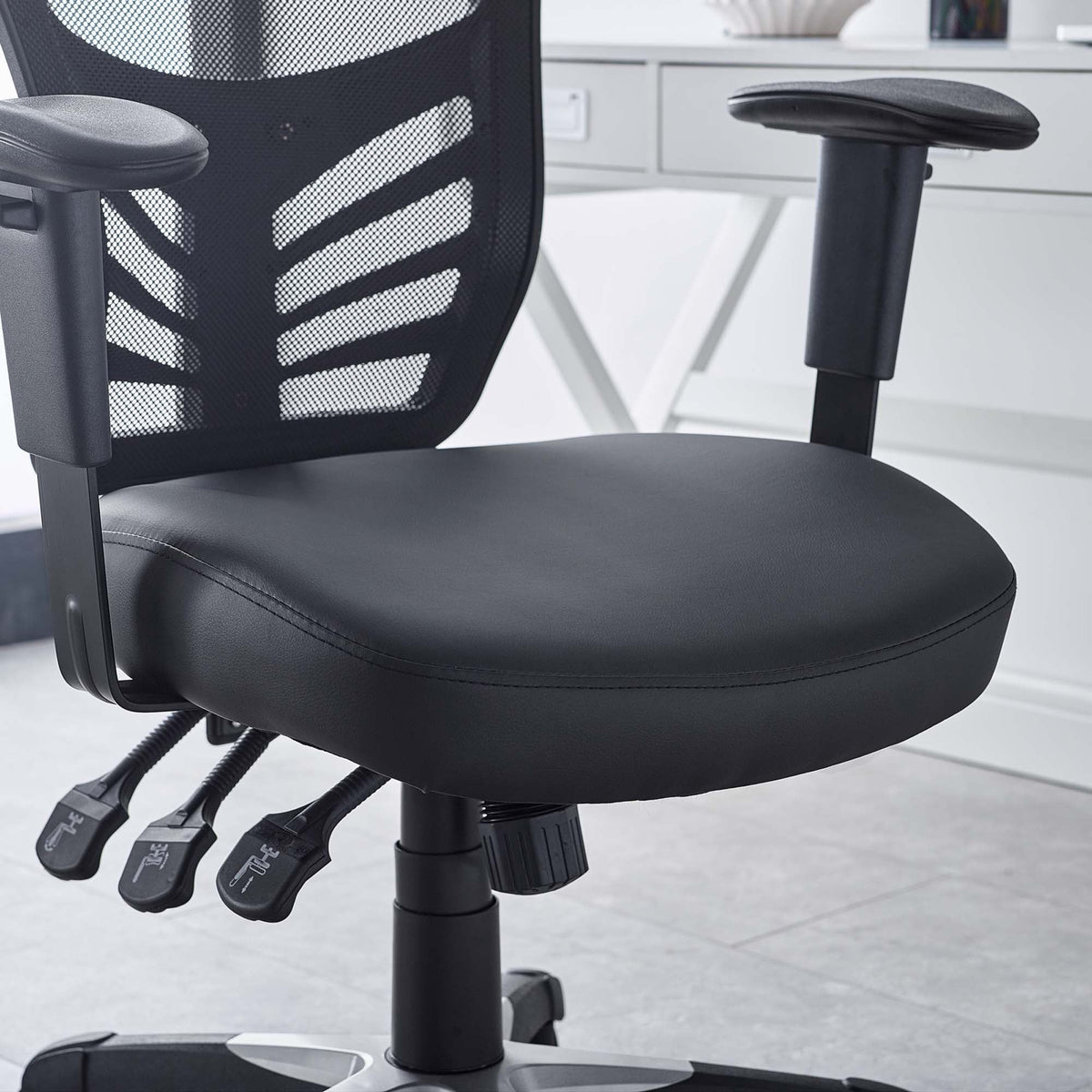 Articulate Black Vinyl Office Chair