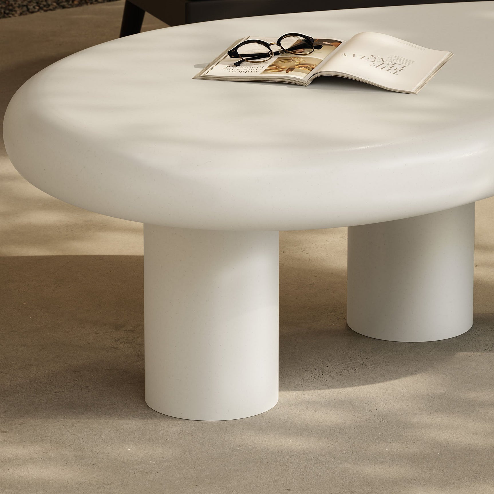 Elowen White Outdoor Patio Coffee Table