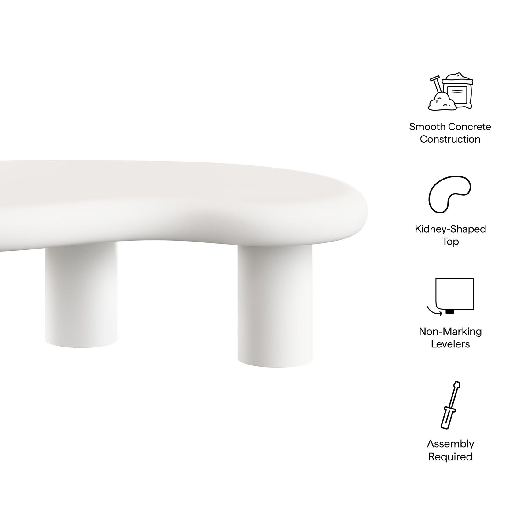 Elowen White Outdoor Patio Coffee Table