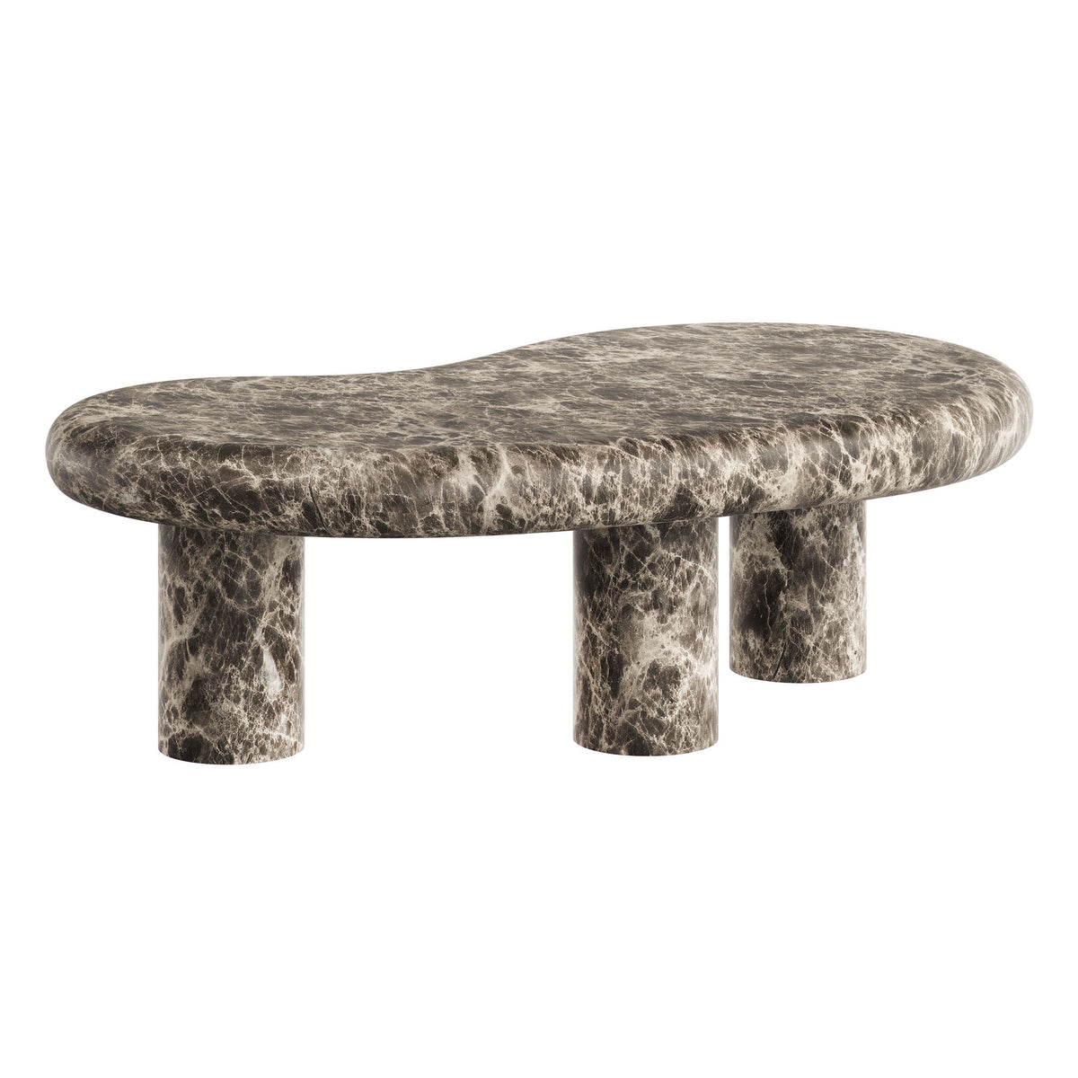 Elowen Dark Emperador Outdoor Patio Faux Marble Coffee Table - Ornate Home