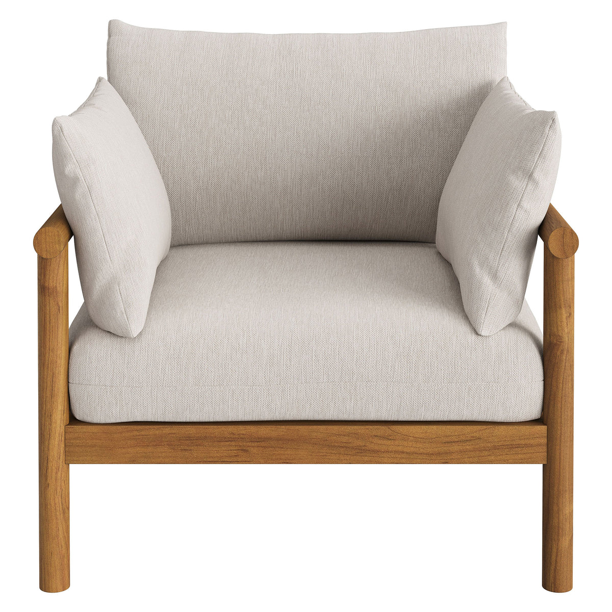 Eleni Natural Sail Outdoor Patio Teak Wood Armchair