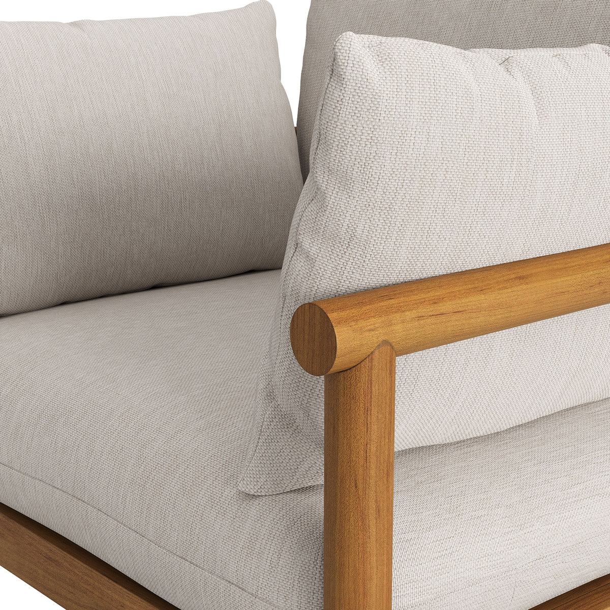 Eleni Natural Sail Outdoor Patio Teak Wood Armchair