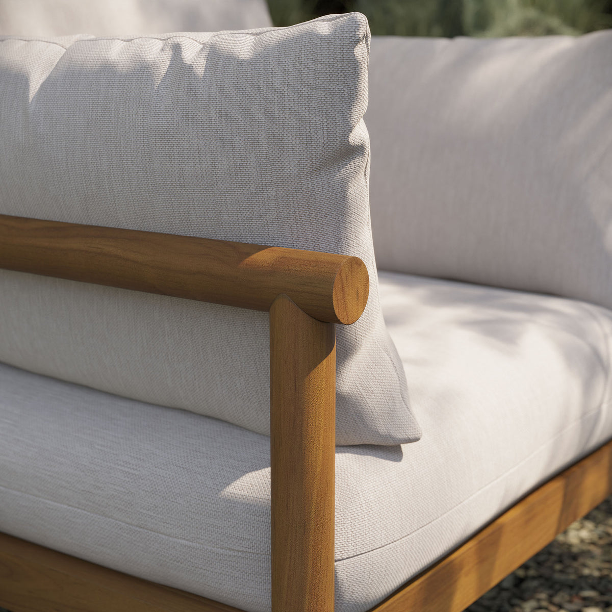 Eleni Natural Sail Outdoor Patio Teak Wood Armchair