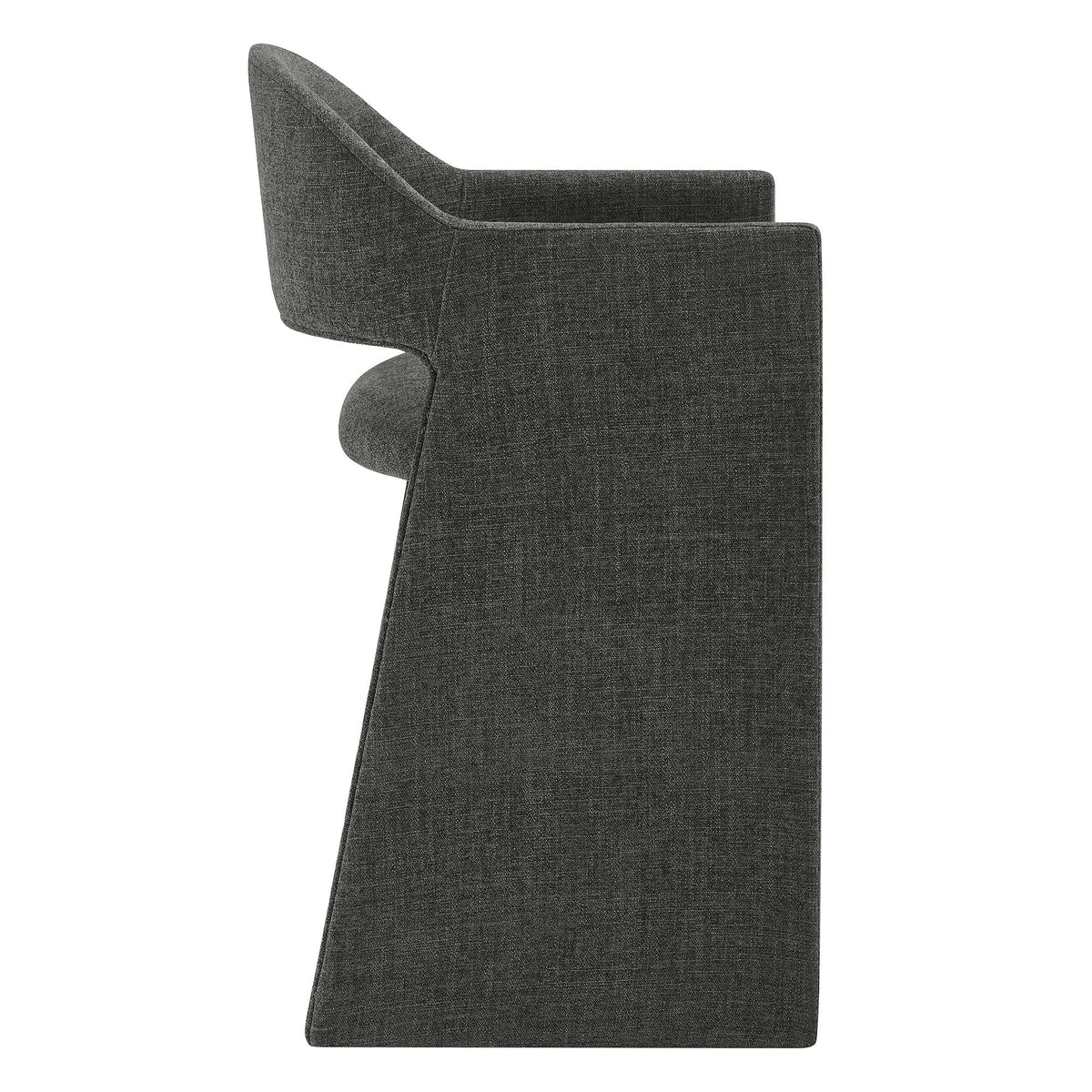Talia Charcoal 37 Inch Upholstered Fabric Counter Stool