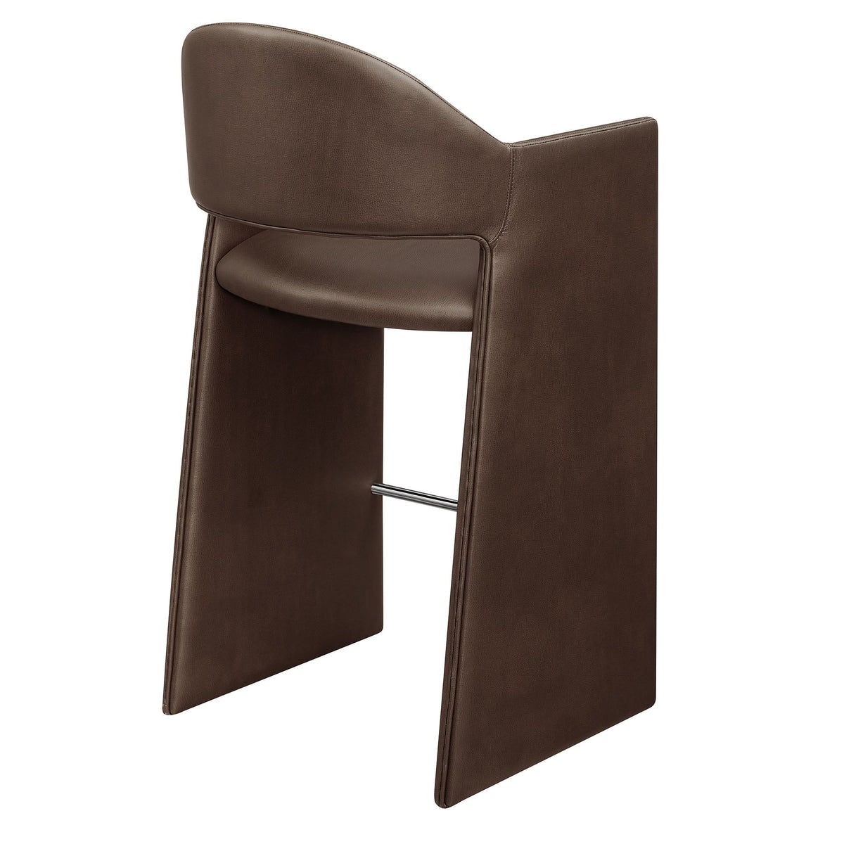 Talia Espresso 41 Inch Vegan Leather Bar Stool
