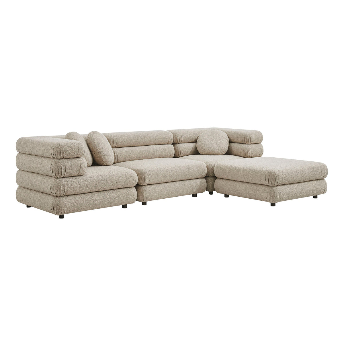 Jubilee Linen 4-Piece Upholstered Modular Sofa Set