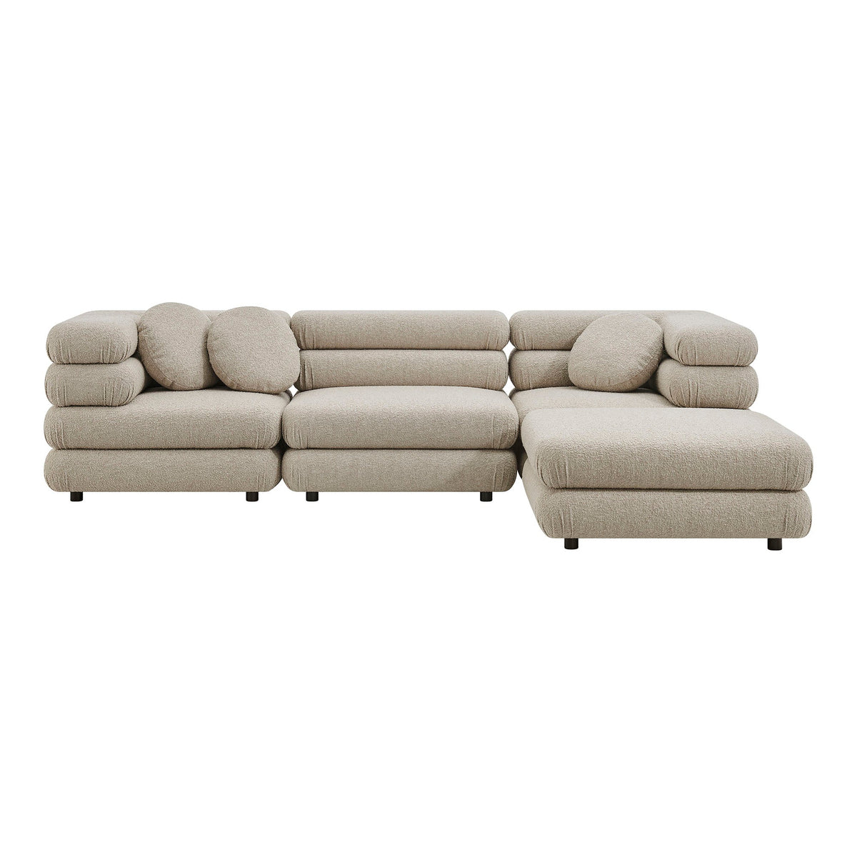 Jubilee Linen 4-Piece Upholstered Modular Sofa Set