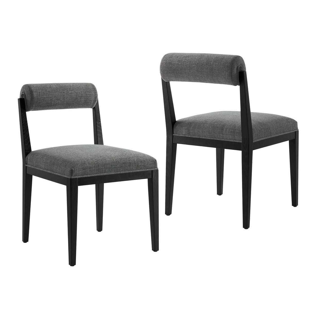 Kai Charcoal Fabric Dining Chair (Set of 2) - Ornate Home