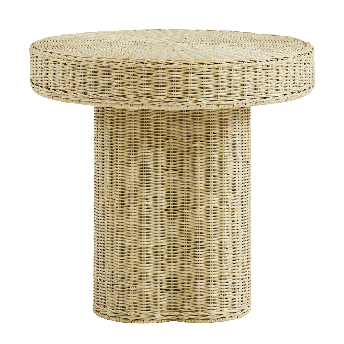 Sarova Natural 20 Inch Rattan Pedestal Side Table