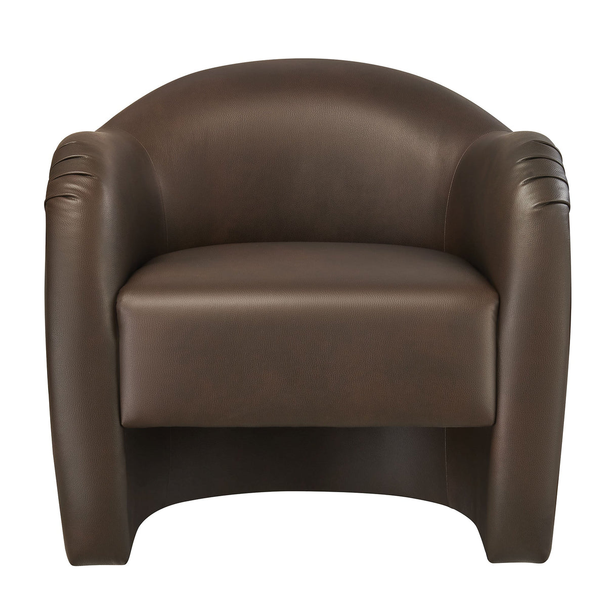 Compose Espresso Barrel Vegan Leather Accent Chair
