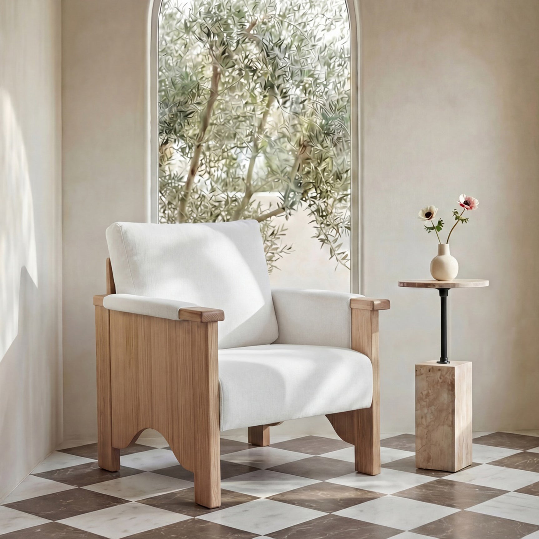 Bauer Cream/Natural Accent Chair
