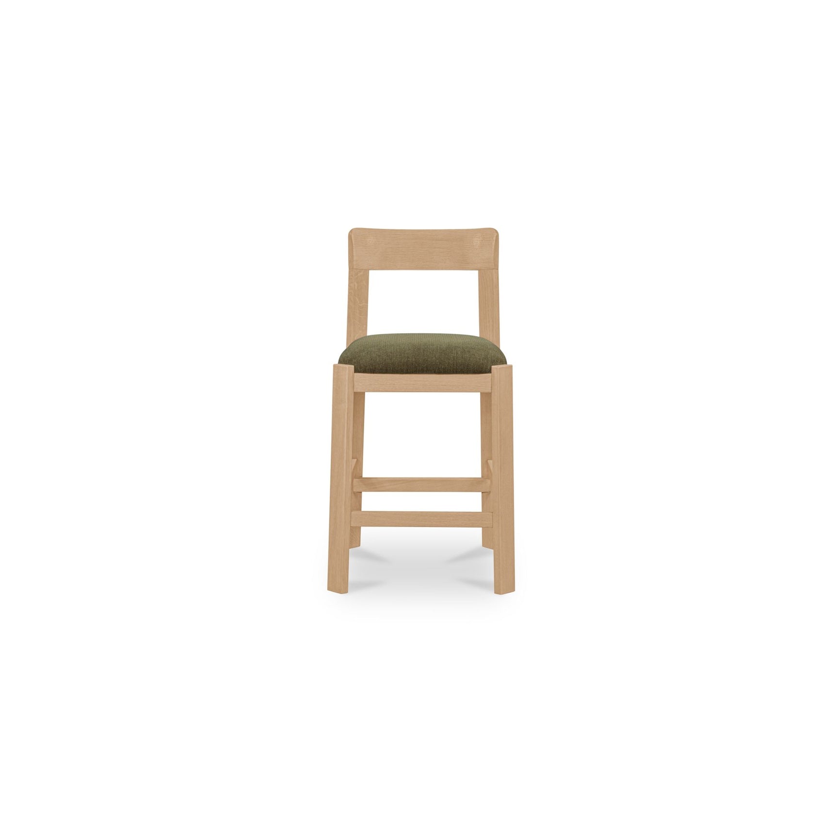 Oli Dark Green/Natural Counter Stool