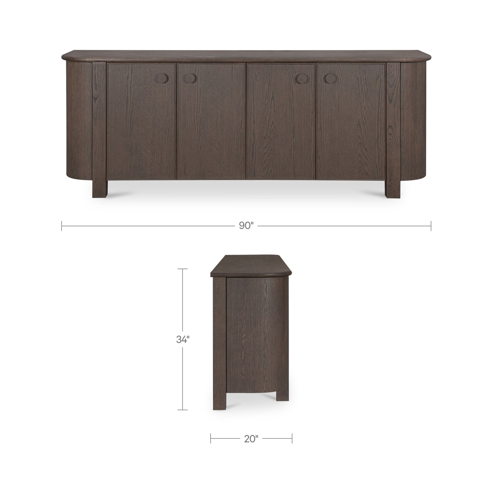 Loren Dark Brown Sideboard