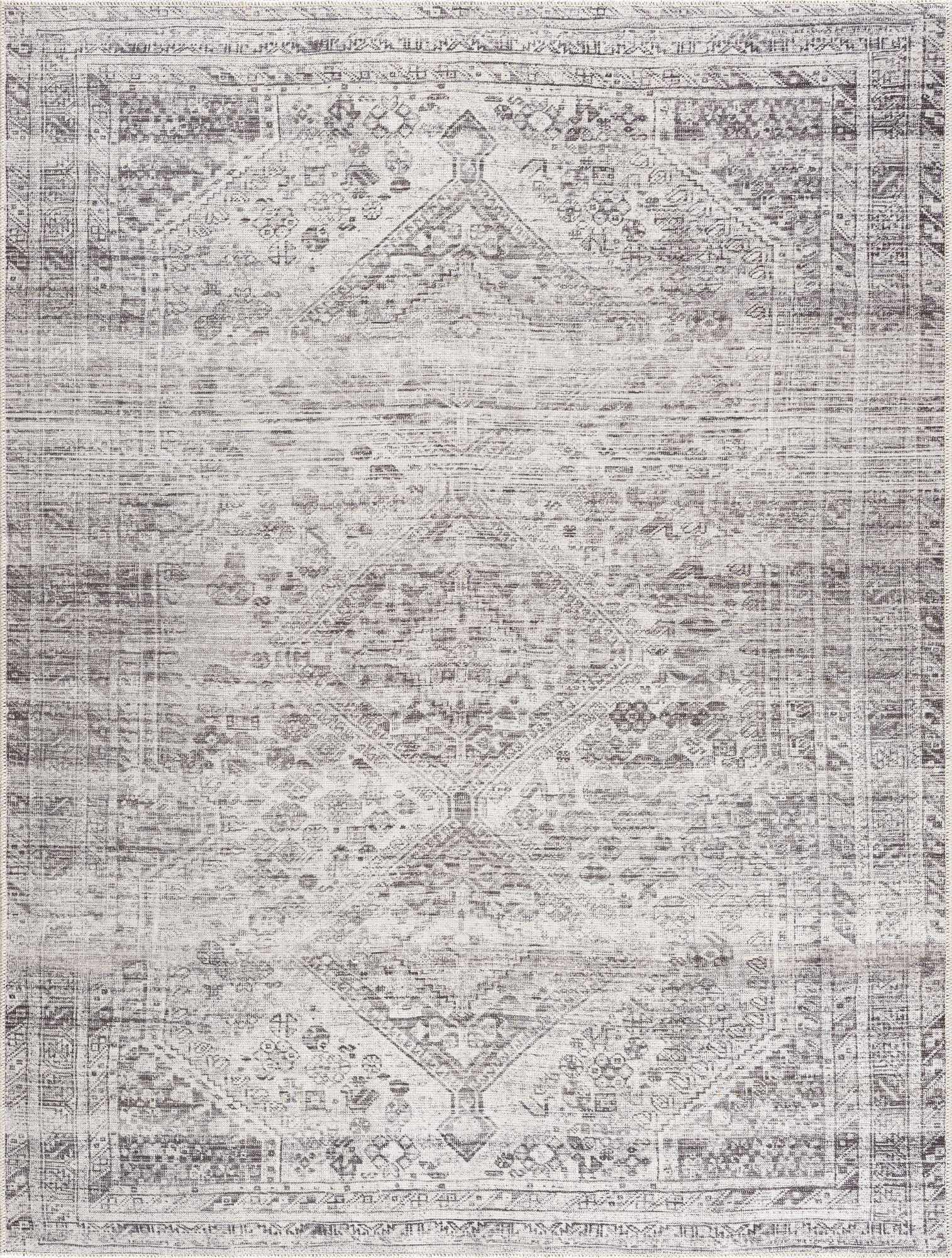 Nadie Blue Gray Medallion Area Rug - Clearance