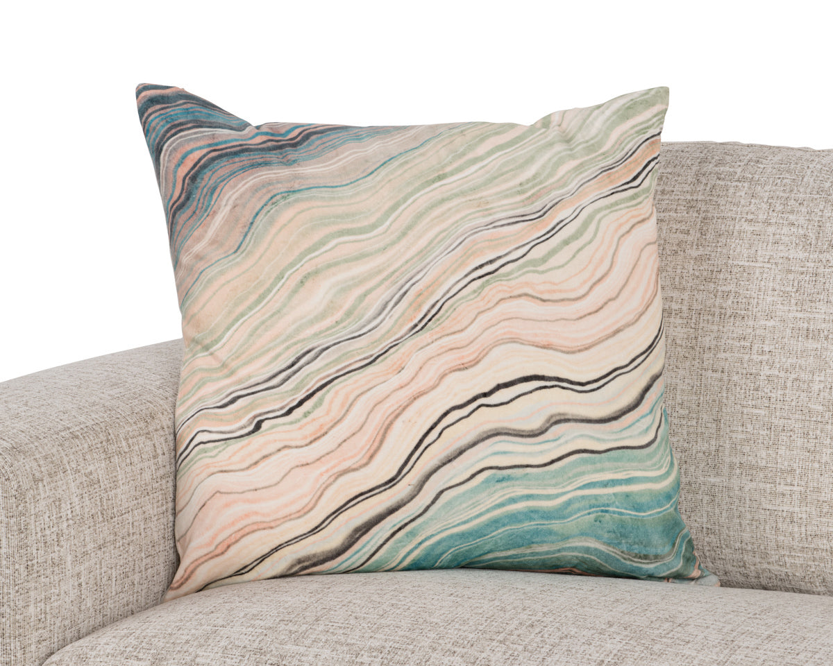 EQ Zircon Mint Multi 22x22 Throw Pillow - Ornate Home