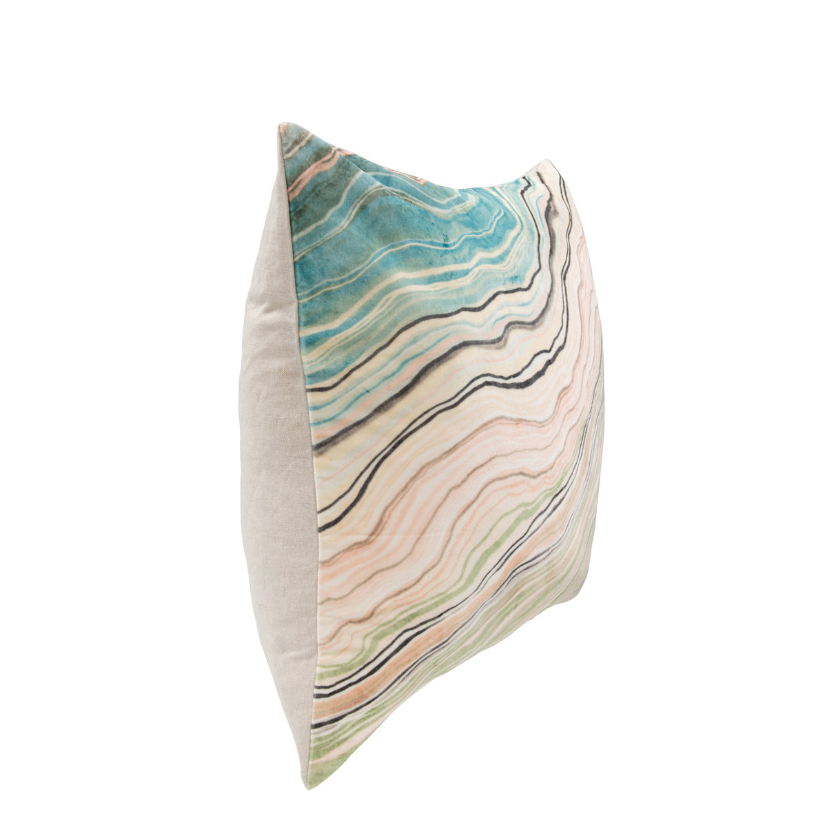 EQ Zircon Mint Multi 22x22 Throw Pillow - Ornate Home