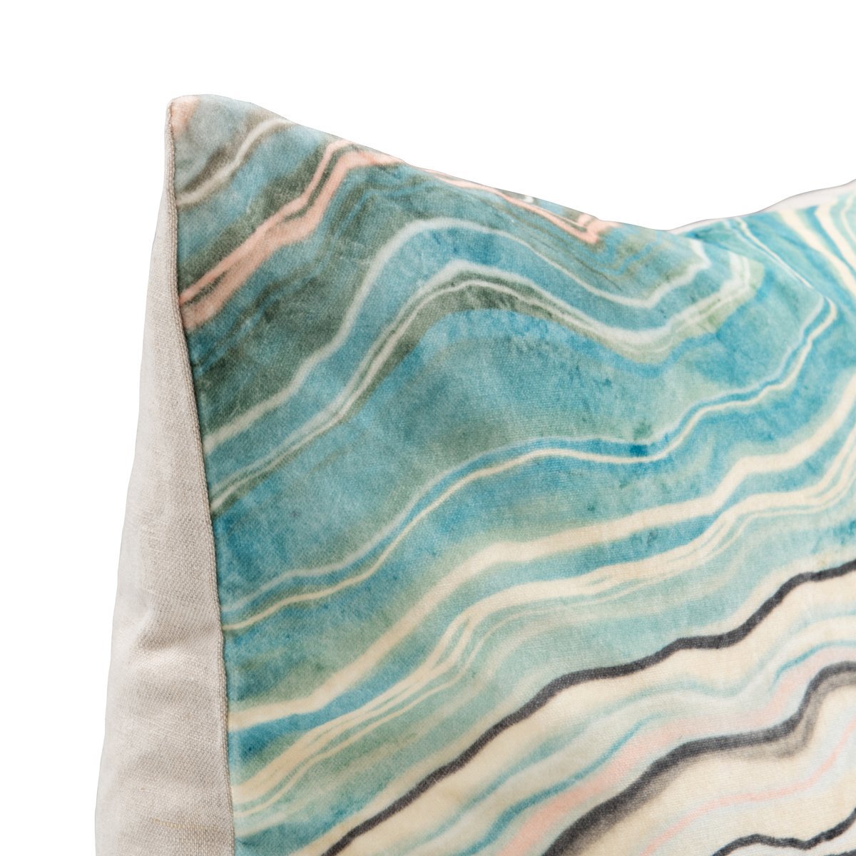 EQ Zircon Mint Multi 22x22 Throw Pillow - Ornate Home