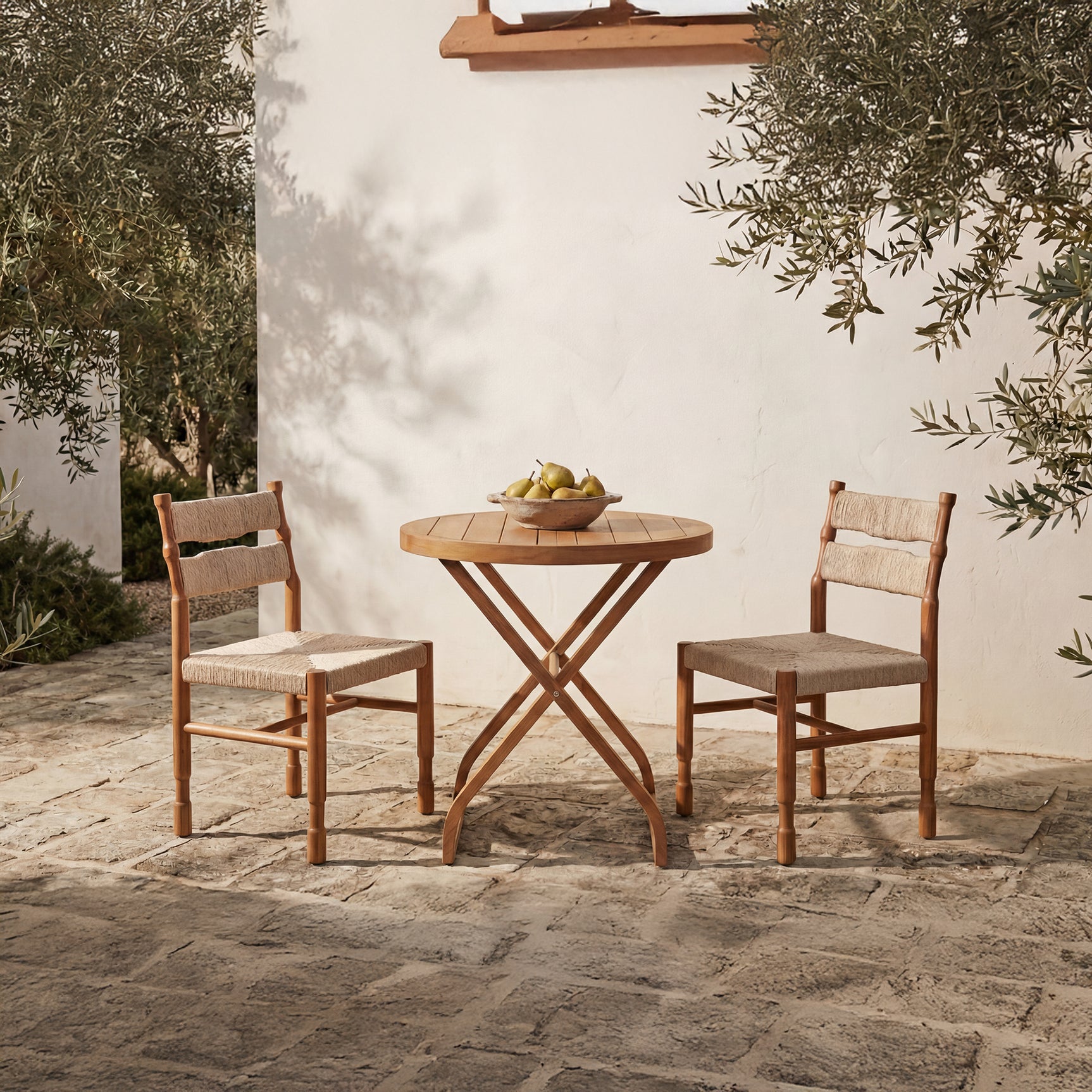 Raf Natural Outdoor Dining Chair (Set of 2)