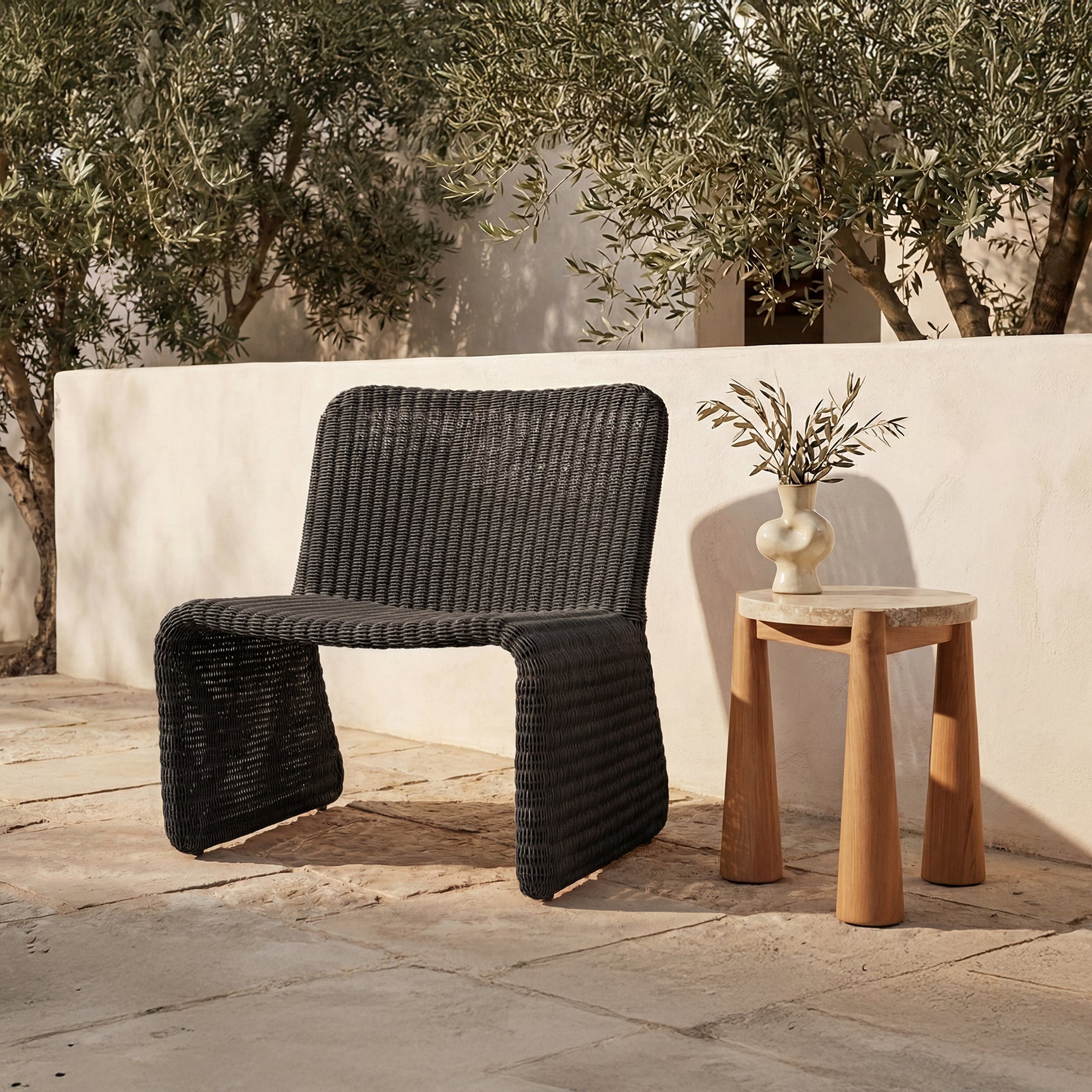 Ella Charcoal Outdoor Accent Chair